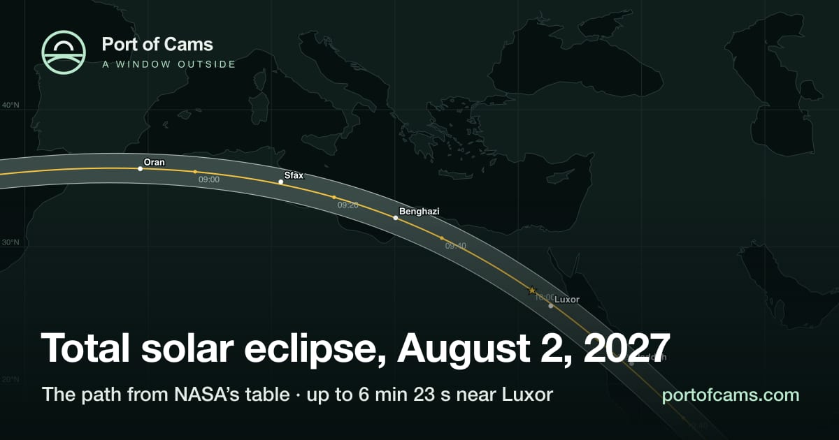 Total Solar Eclipse August 2, 2027: Path, Times & How to Watch Live ...